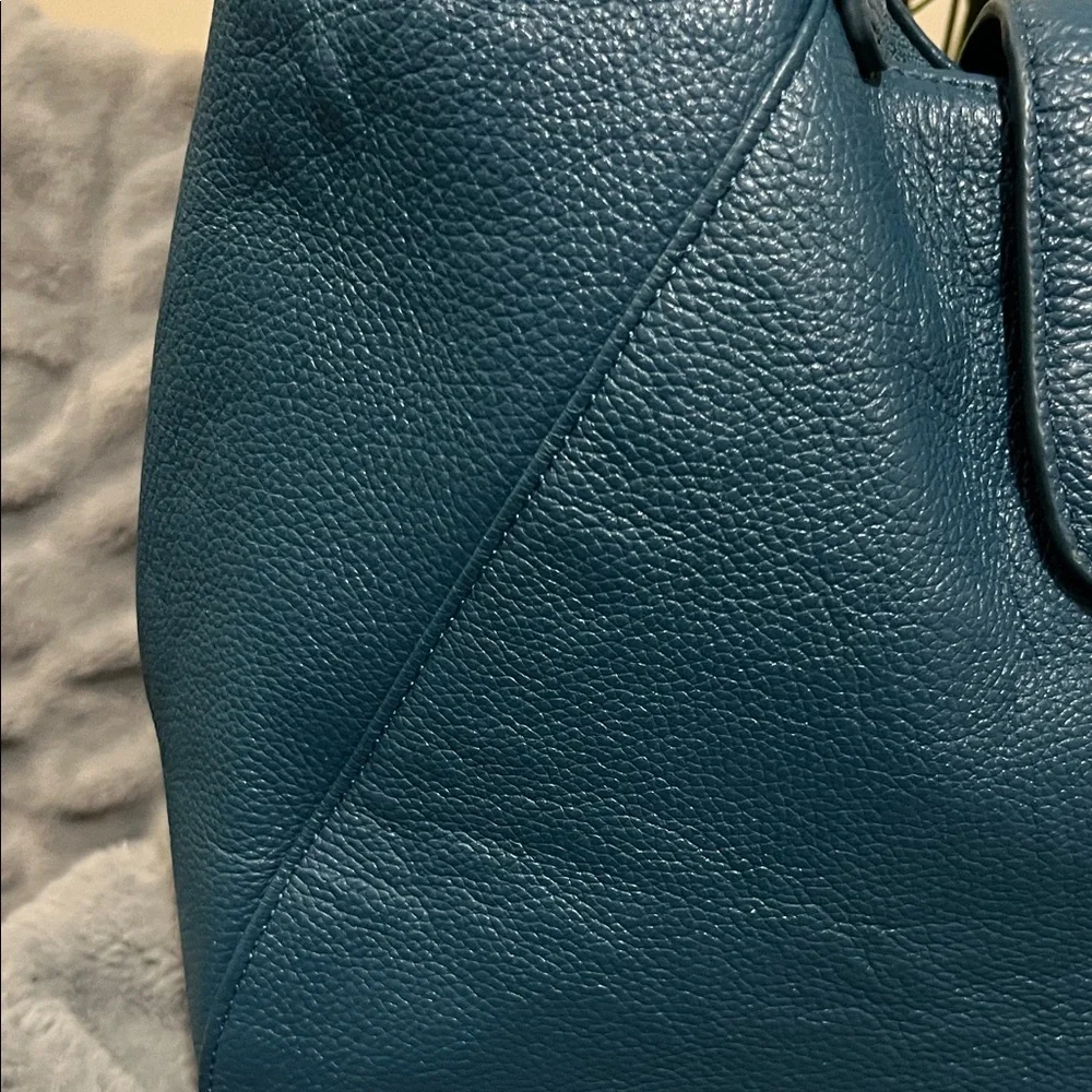 Jack French London Chic Teal Leather Hobo Bag EUC Retail $189